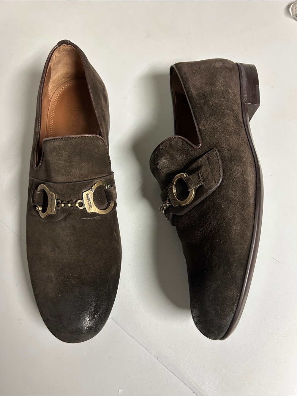 Jimmy choo loafers brown suede size 41